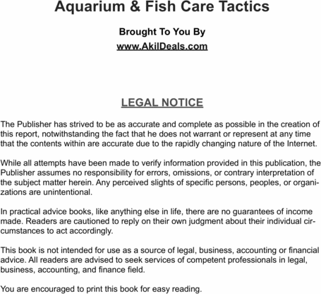 Product picture Aquarium & Fish Care Tactics